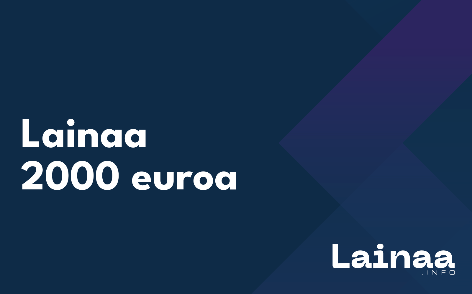 Lainaa 2000 euroa