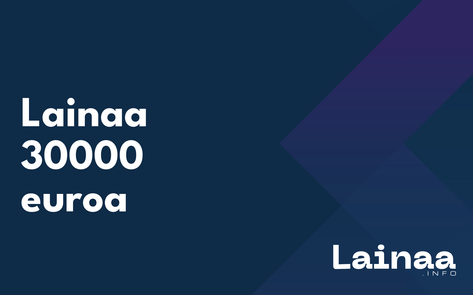 Lainaa 30000 euroa