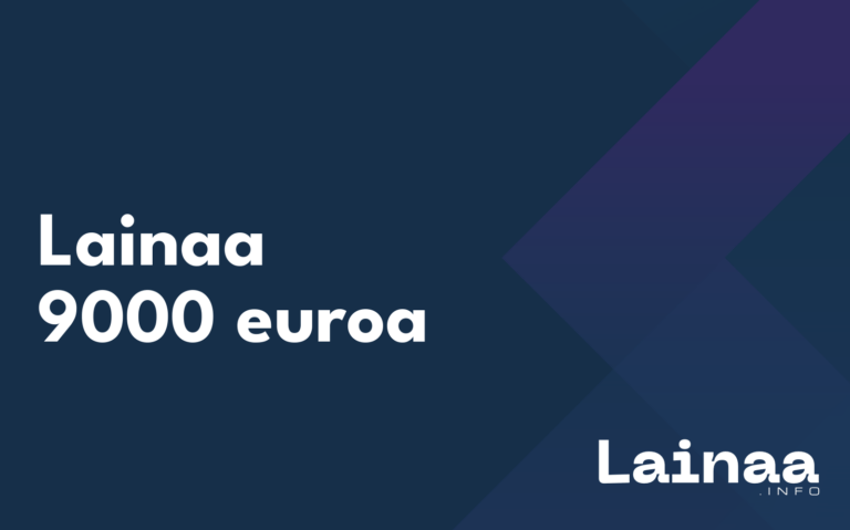 Lainaa 9000 euroa