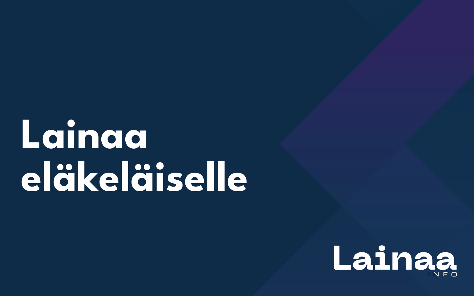 Lainaa eläkeläiselle